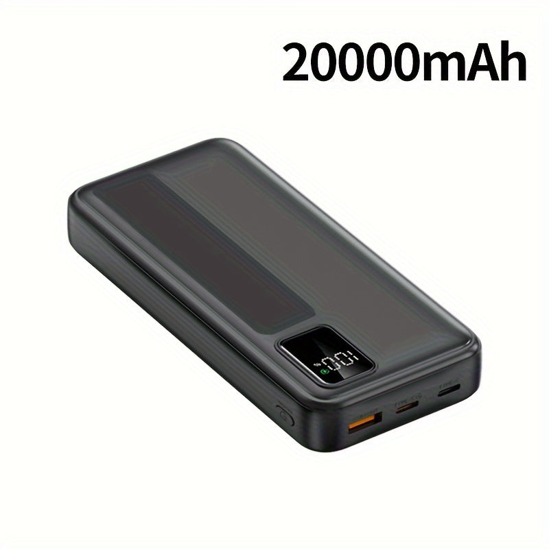20000mAh Portable Power Bank Fast Charging LED Display for iPhone Android Outdoor
