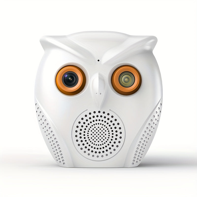Owl-Shaped Indoor WiFi Security Camera with Night Vision 1080p HD USB Powered