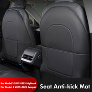 Universal Faux Leather Seat Back Protector for Tesla Model 3 and Y Scratch-Resistant Cover