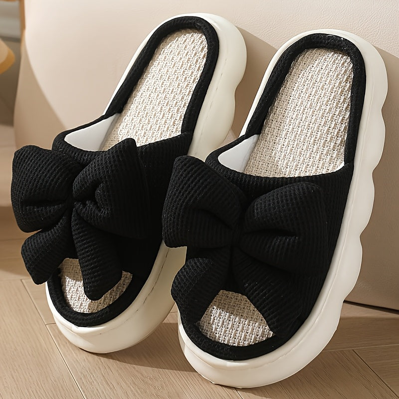 Women's Slip-On House Shoes Indoor Outdoor Slippers Breathable Arch Support Black