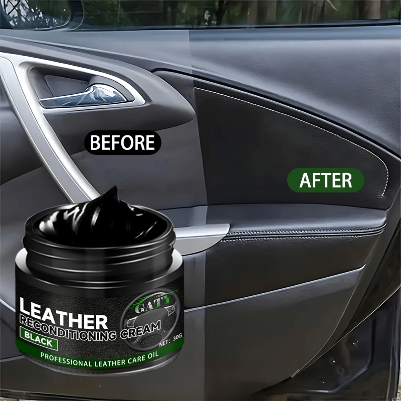 Acondicionador de cuero para asientos de coche y muebles, negro, 1 paquete