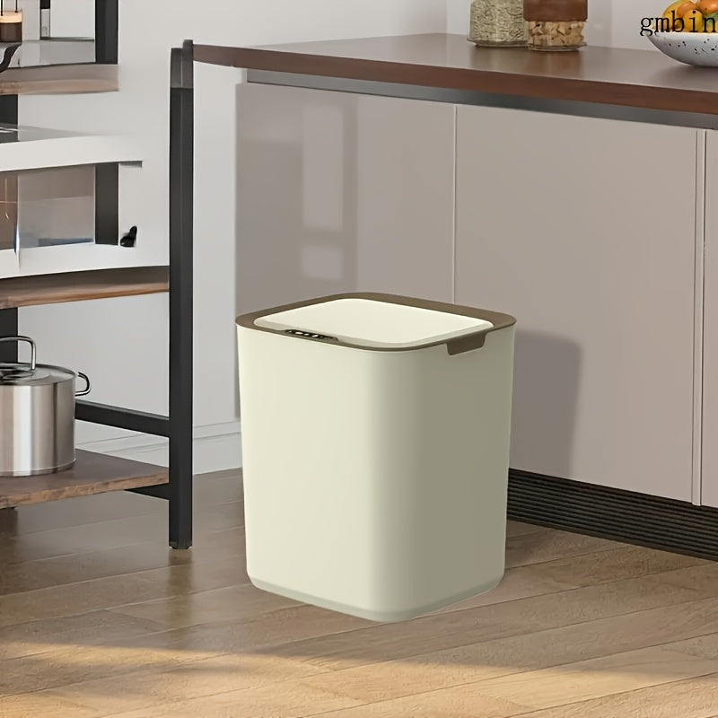 High-Capacity Smart Sensor Trash Can with Lid Battery-Powered Large Capacity