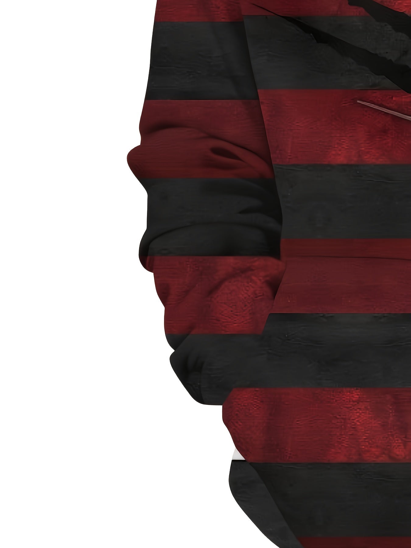 Plus Size Men's Hoodie with 3D Letter Sweet Dreams and Stripe Pattern