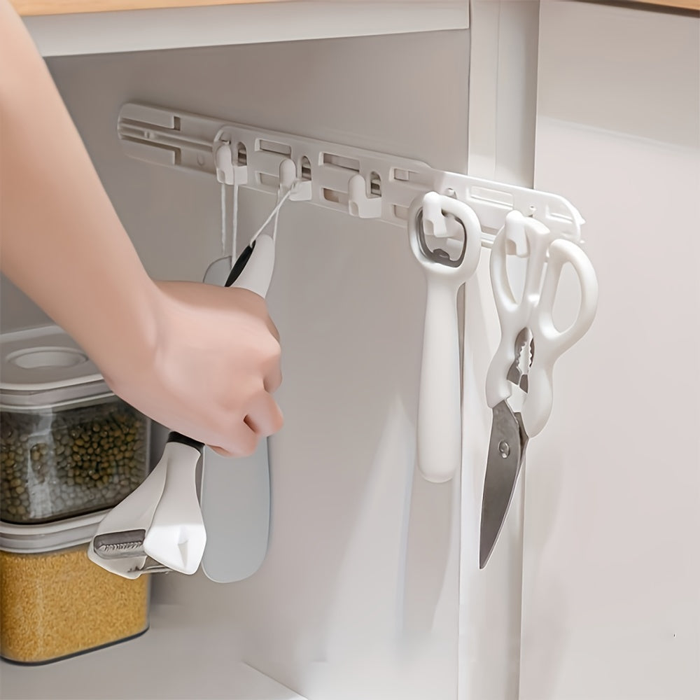 Ganchos para pared para baño, cocina y dormitorio, de plástico duradero, ahorra espacio, montaje en pared, 1 paquete