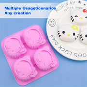 Bolalar uchun silikon muzqaymoq shakli, multfilm dizayni, katta sig'im, bardoshli jel