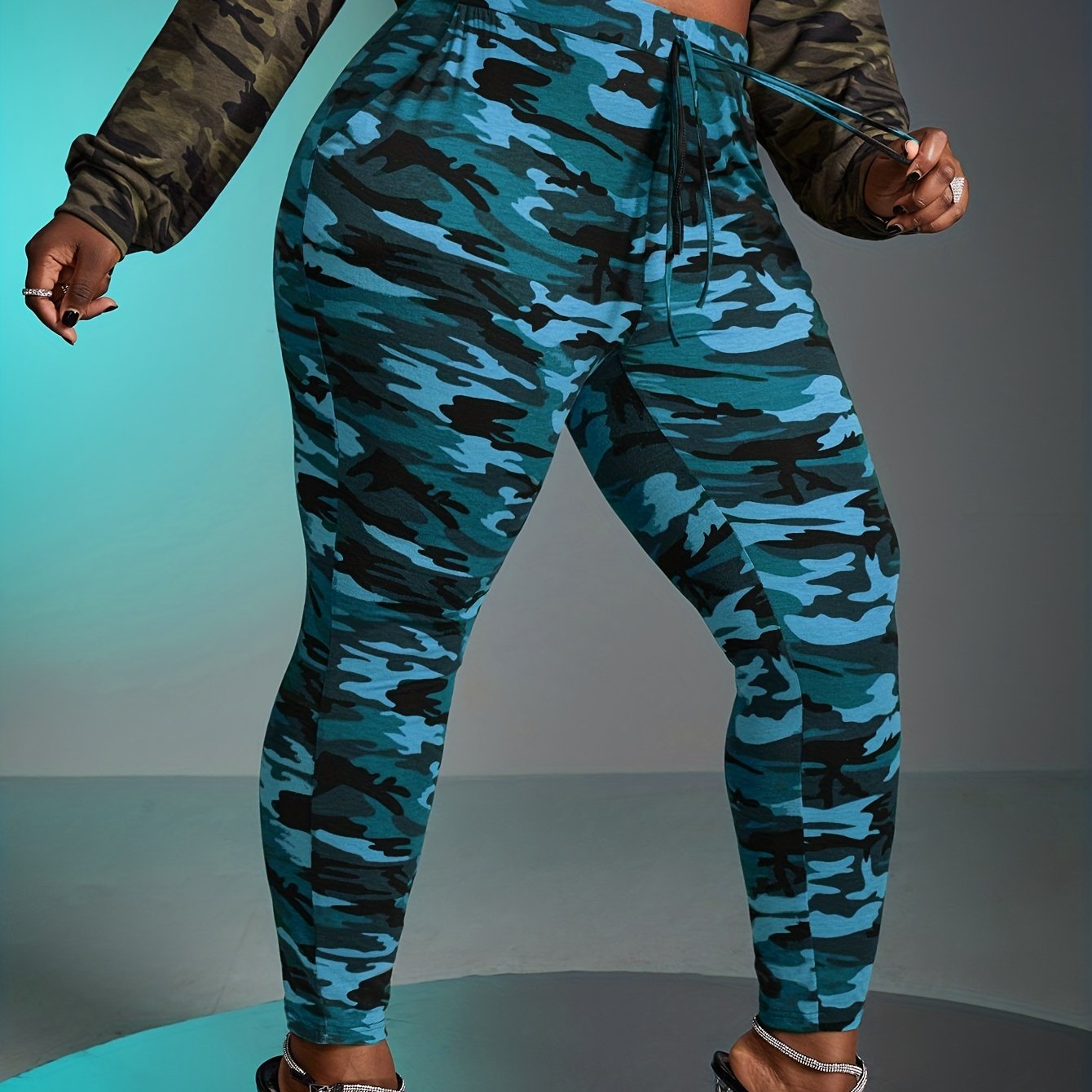 Women's Camouflage Yoga Pants High-Waist Butt Lifting Running Leggings