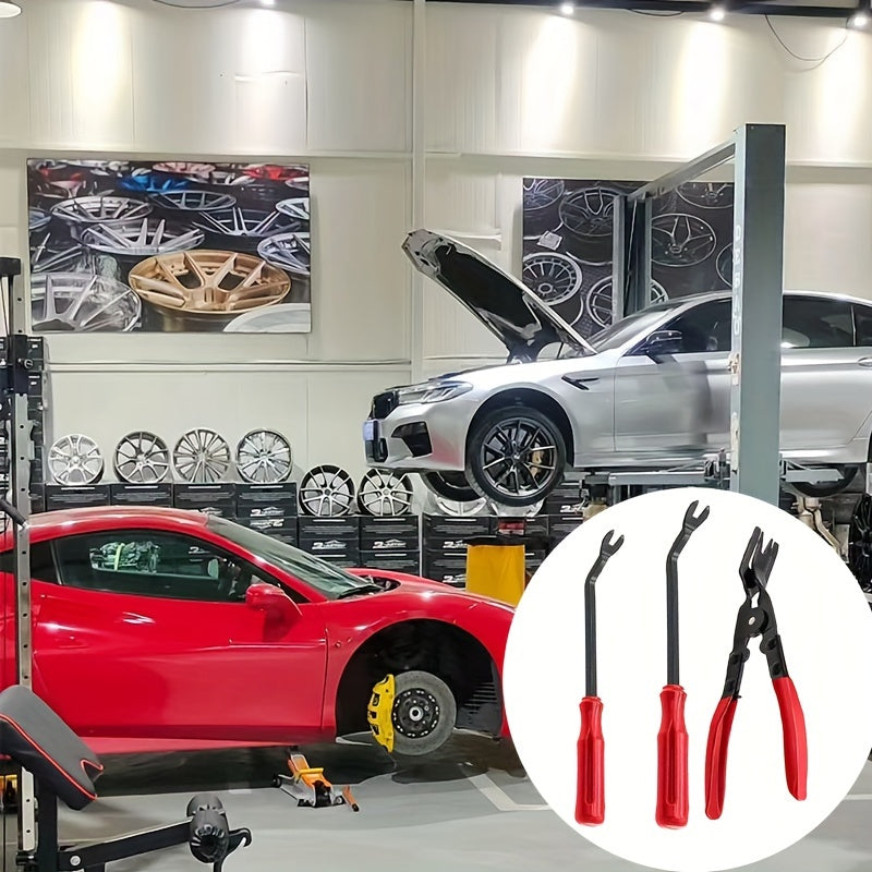 Avtomobil plastmassa fastener olib tashlash to'plami, trim pry asbobi, eshik panelini ta'mirlash