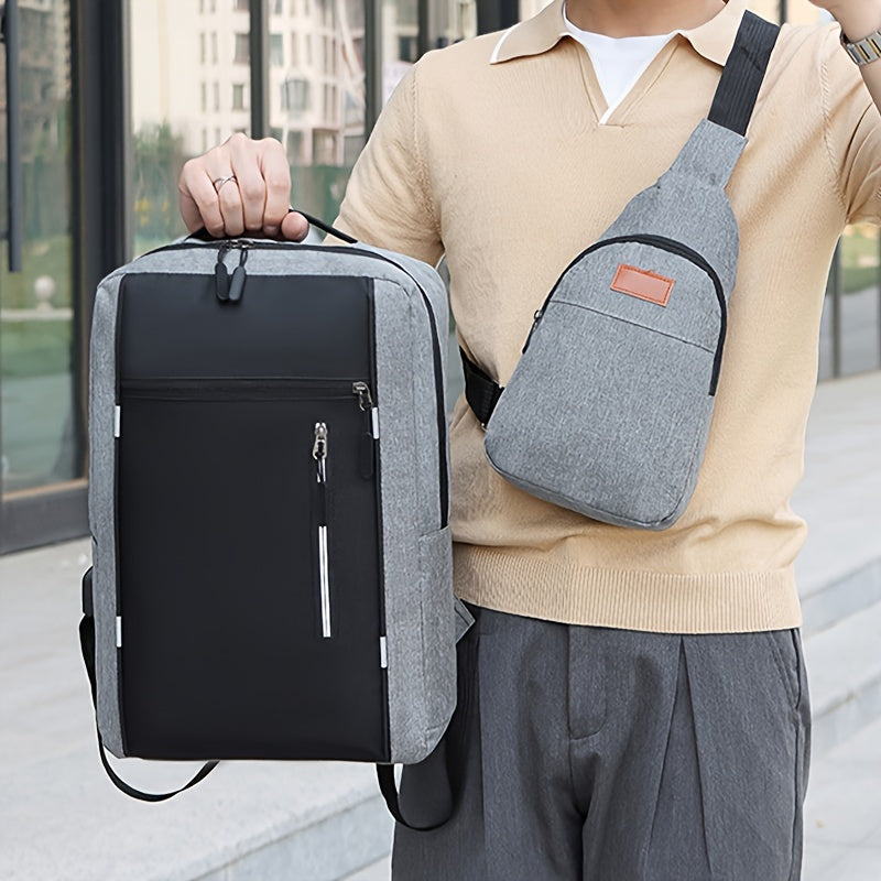 Valentine kuni uchun zamonaviy noutbuk ruksak, kundalik safar va biznes uchun ideal. Kitoblar uchun katta saqlash quvvati bilan uch qismli to'plamni o'z ichiga oladi va sayohat uchun suv o'tkazmaydigan, mustahkam dizaynga ega.