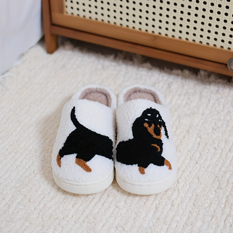 Uniseks peluş badjarli badjarli itchali uy ichkari qavat issiqlik izolyatsiyasi qattiq yopishqoqsiz