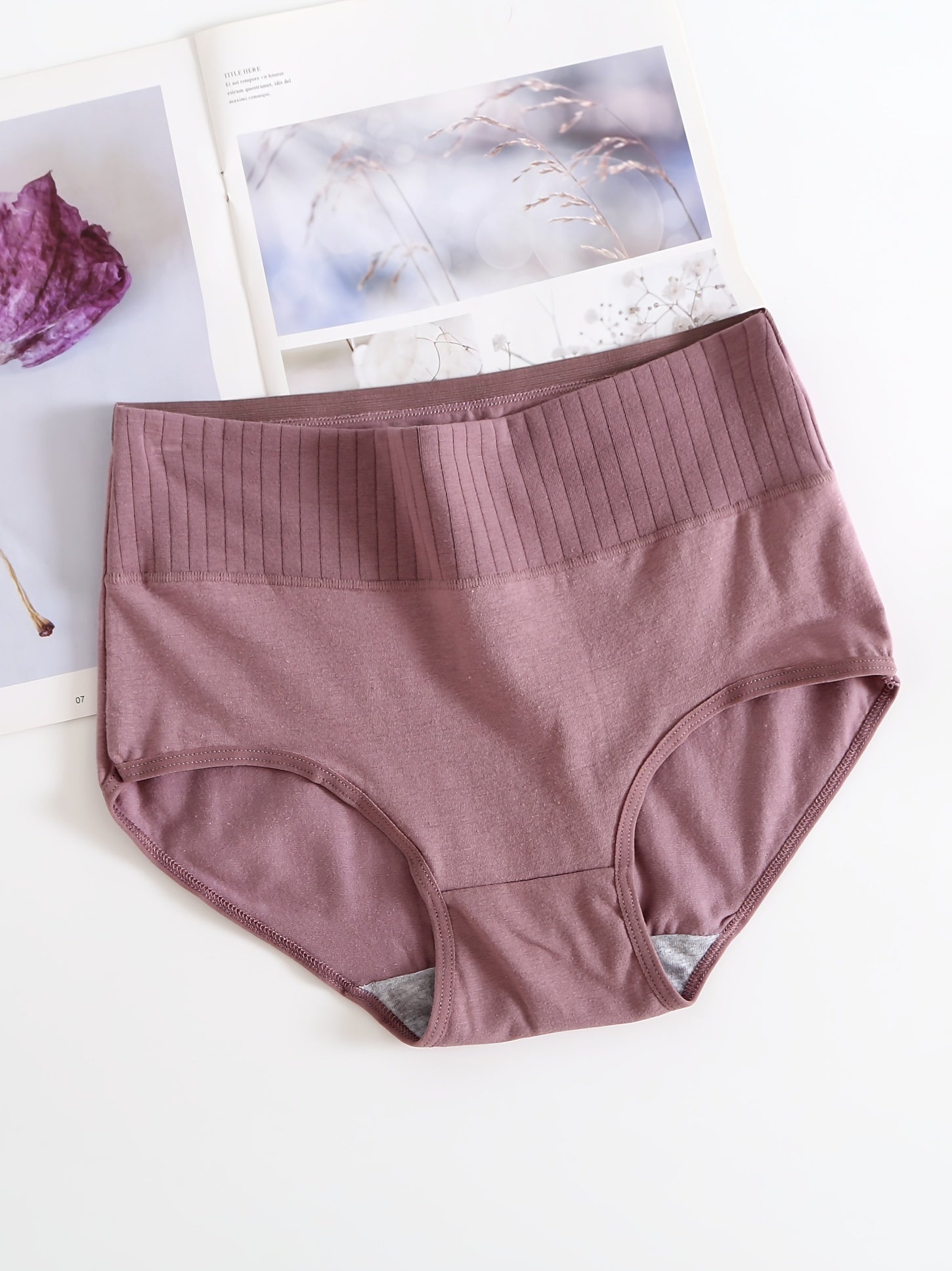 Women's Cotton Mid-Rise Solid Briefs Pack of 5 Comfortable Seamless Underwear