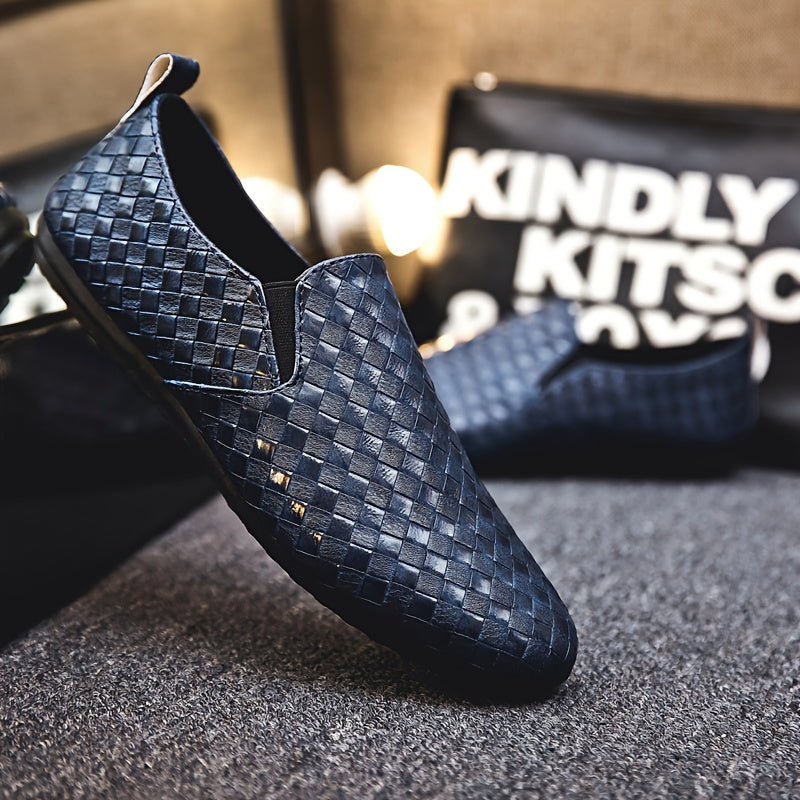 Men's Leather Loafers Slip On Casual Dress Shoes for Men