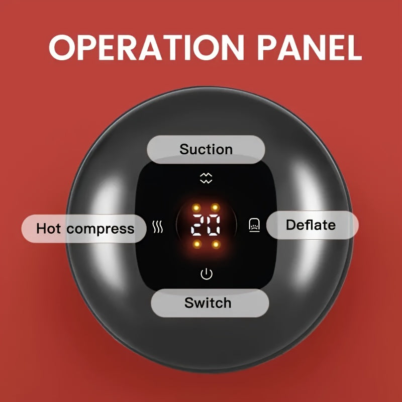 Set de ventosas eléctricas con máquina inteligente dinámica, 12 niveles de temperatura, masajeador de succión para celulitis