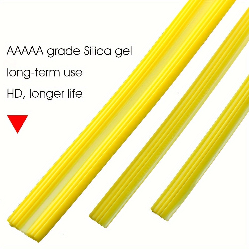 Silicone Wiper Blade Refills 2 Pack for Frameless Windshield Wipers 6mm