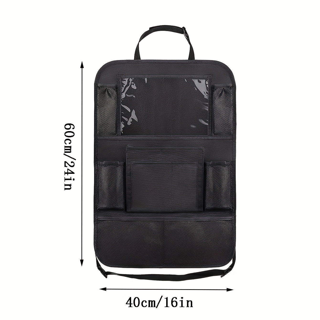 Car Seat Organizer with Tablet Holder and Mesh Pockets for Kids Backseat Storage