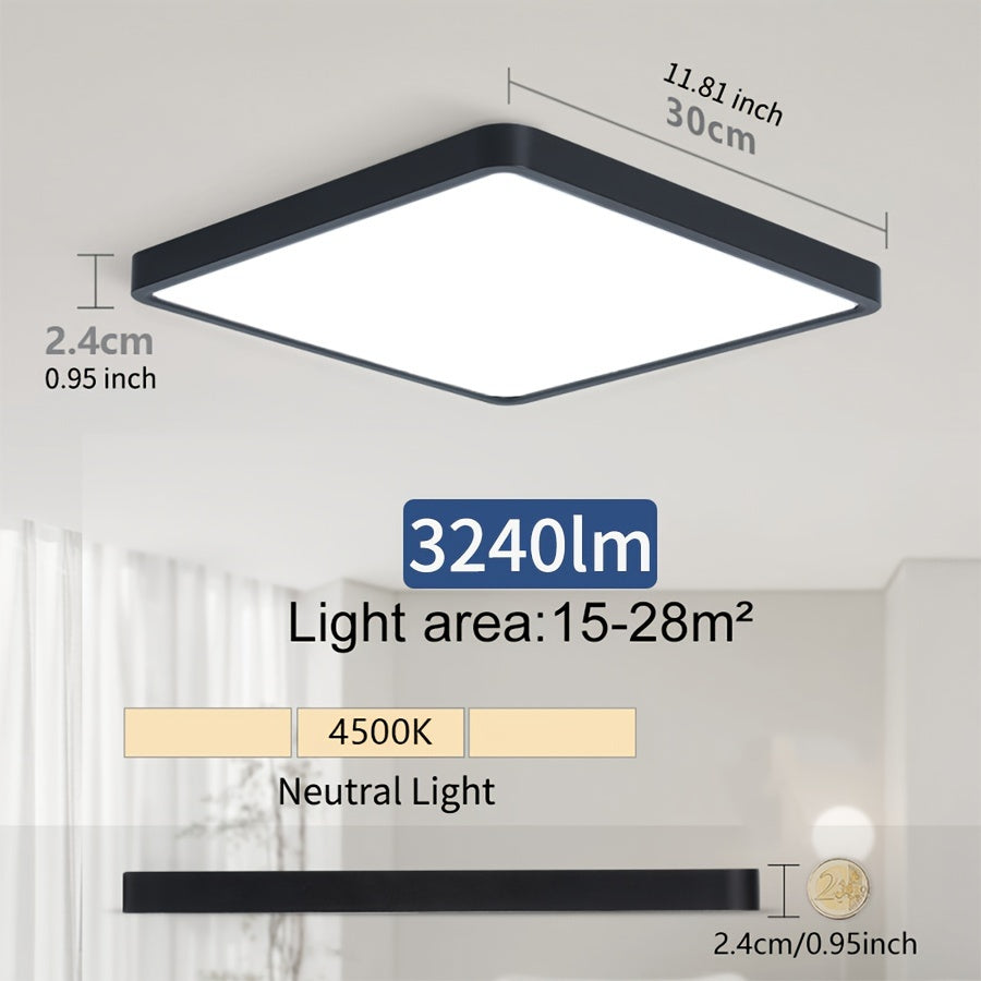 Modern Nordic LED Ceiling Light 24W 36W Ultrathin Square Indoor Living Room Bedroom