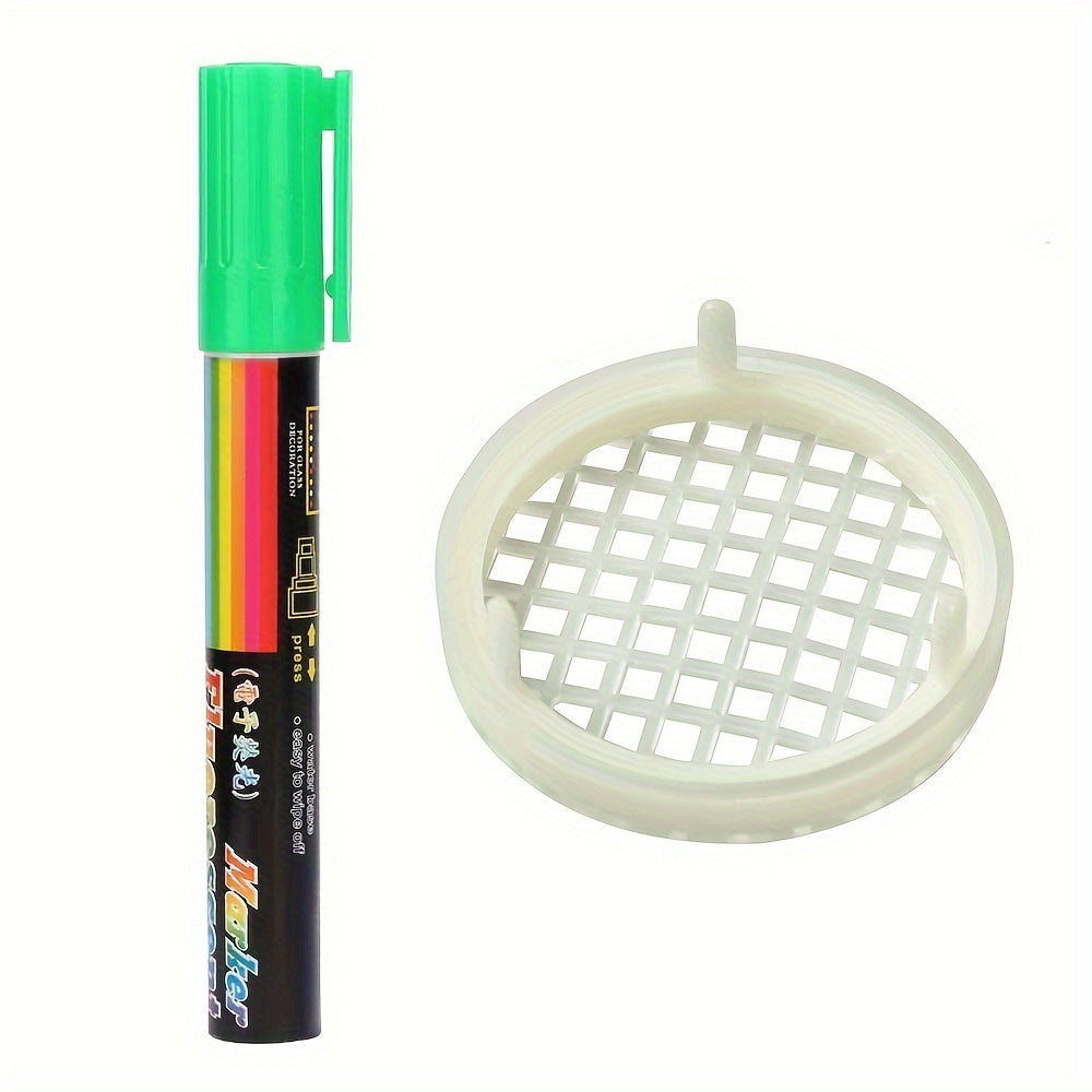 Plastic Queen Bee Push-Through Cage Marker Pen Green for Urban Beekeeping