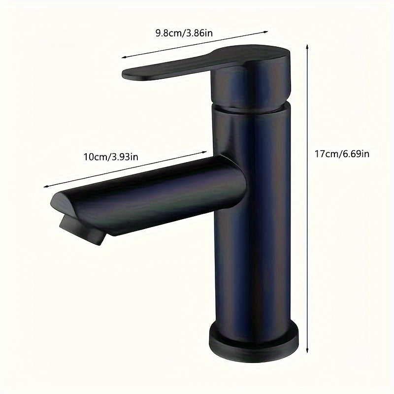 Black Stainless Steel Floor Mount Faucet for Bathroom and Kitchen with Water-Saving Feature