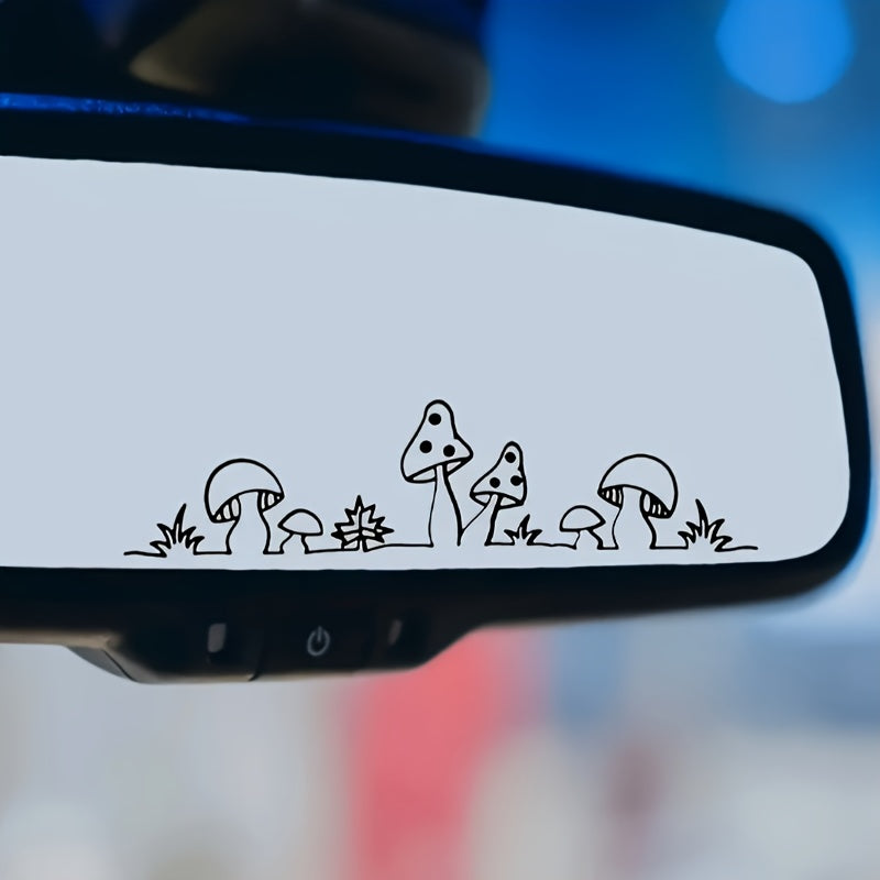 Adorable Mushroom Vinyl Sticker Set For Cars and Outdoors Durable Weather-Resistant