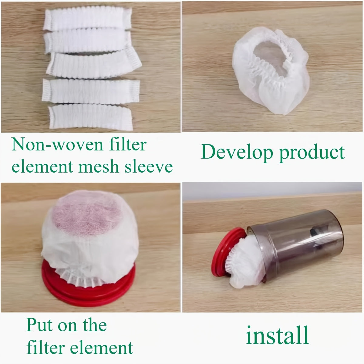 51 ta yuqori samarali bir martalik filtrlar vertikal changyutgichlar uchun premium to'qilmagan matodan tayyorlangan.