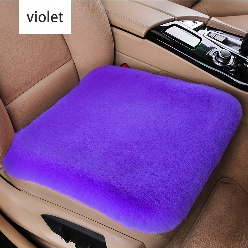 Winter Car Seat Mat Plush Knit Rectangular Soft Warm Seat Cover