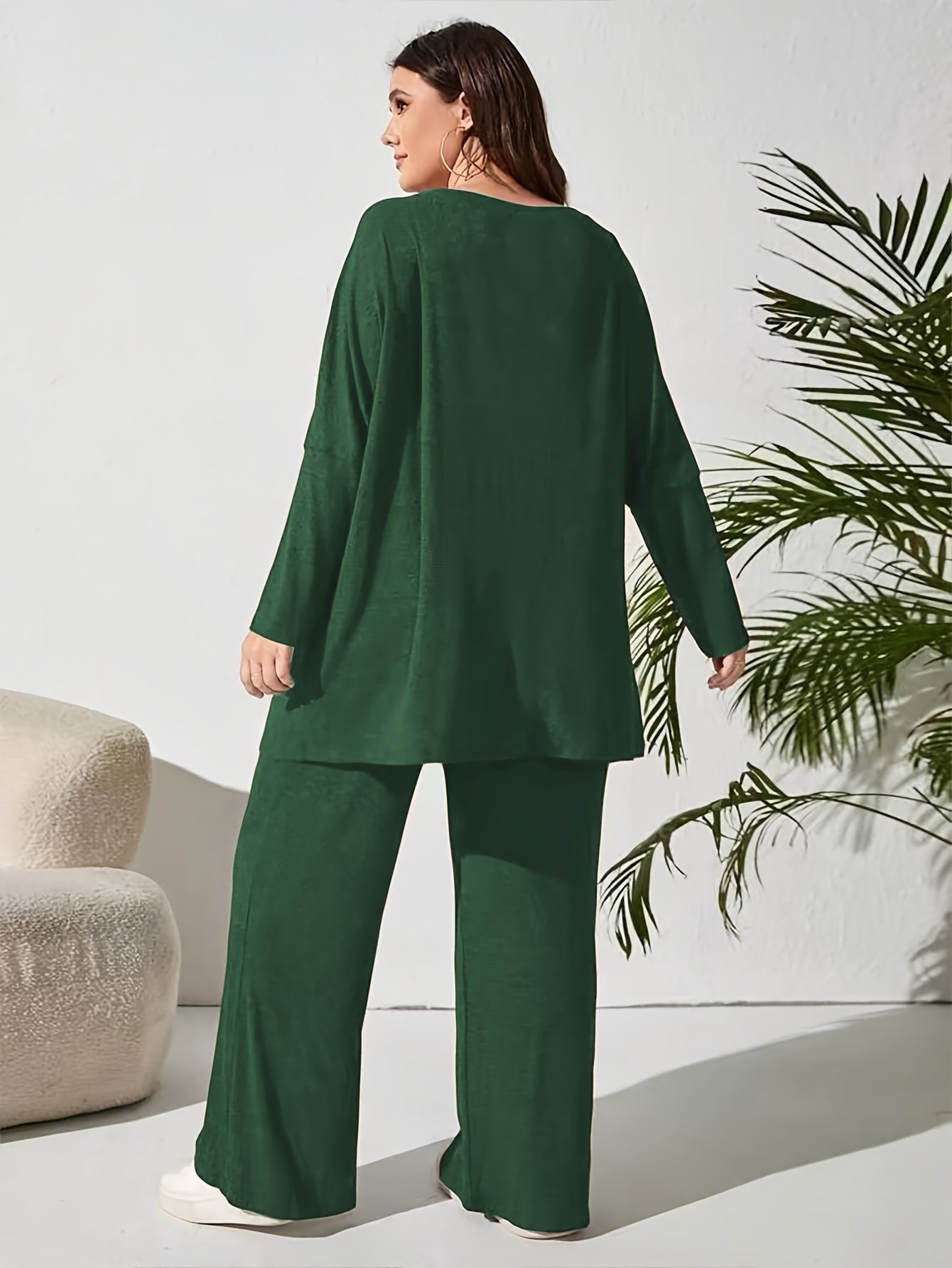 Ayollar uchun Katta O'lchamli Oddiy Rangli Shimlar To'plami, Bahor va Kuz uchun mukammal.