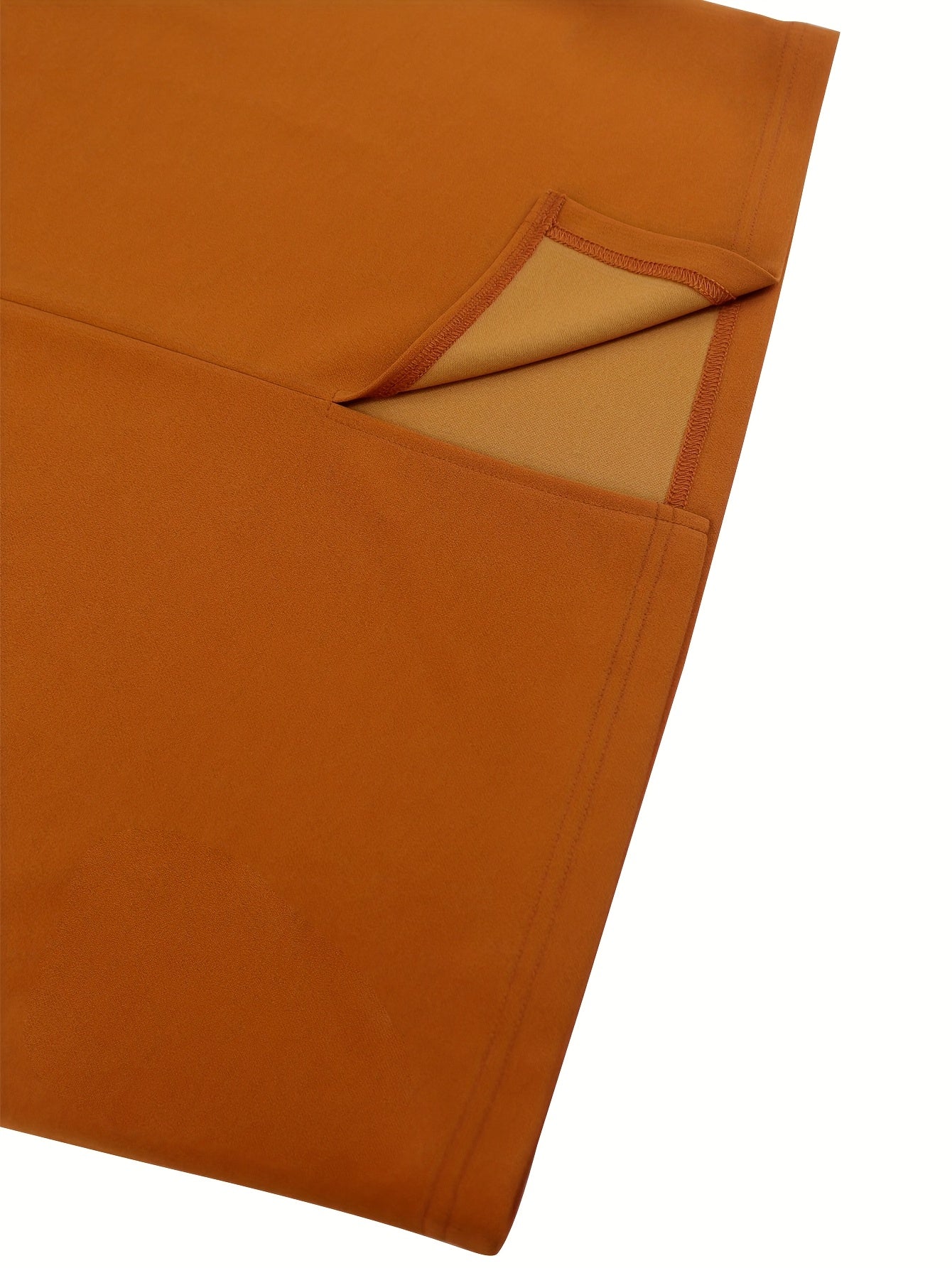 Women's Orange Bodycon Midi Dress for Party with Square Neck and Floral Applique