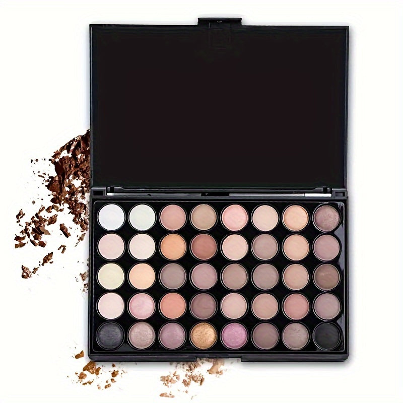 Earth Toned Eyeshadow Palette 40 Colors Matte Shimmer Pearly Smokey Punk Makeup