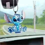Children Car Decoration 2D Flat Disney Stitch Cute Novelty Accessory