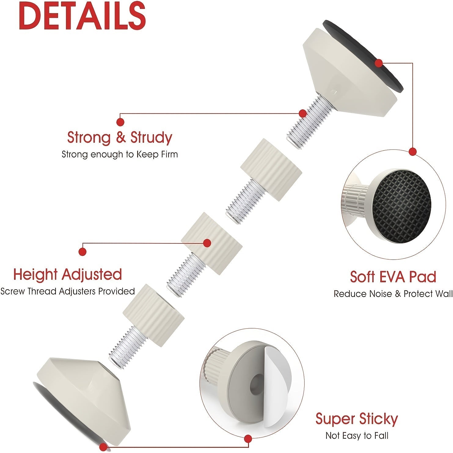 2 ta Moslashuvchan Boshqaruvchilar to'plami - Elektr energiyasi talab qilinmaydi, Kuchli plastikdan tayyorlangan, Yotoq va divanlar uchun klassik dizayn