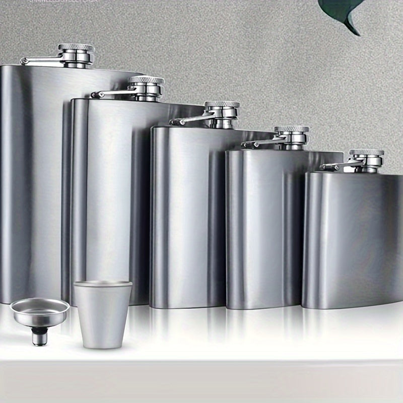 Stainless Steel Flask for Wine Whiskey Vodka Gift for Holidays or Father's Day