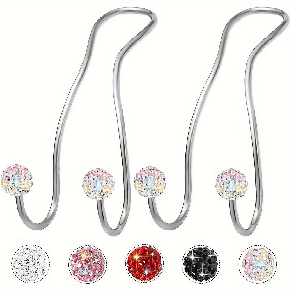 2 ta paketdan zanglamaydigan po'latdan yasalgan avtomobil o'rindig'i boshqashlari uchun ko'p rangli toshlar bilan tashkil etuvchi