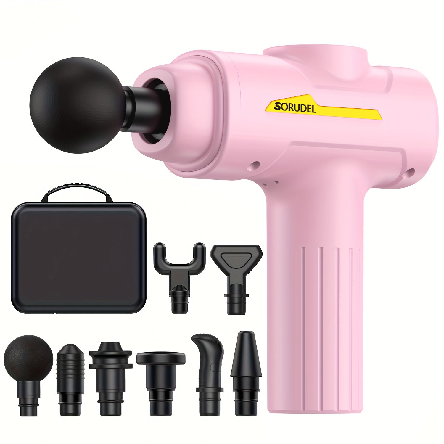 Deep Tissue Massage Gun with 8 Heads Rechargeable Handheld Electric Muscle Fascia Gun