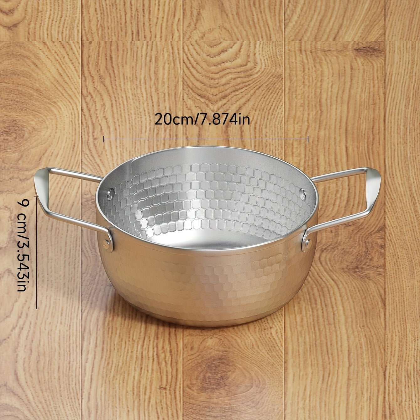Stainless Steel Soup Pot with Handles for Cooking and Boiling in Silver