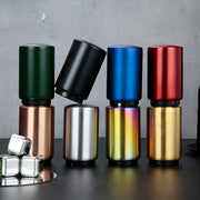 Stainless Steel Bottle Opener Push Pull with Brushed Aluminum Finish