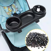 Universal Stroller Tray with Cup Holder and Snack Storage Non-Slip Removable Drink Holder