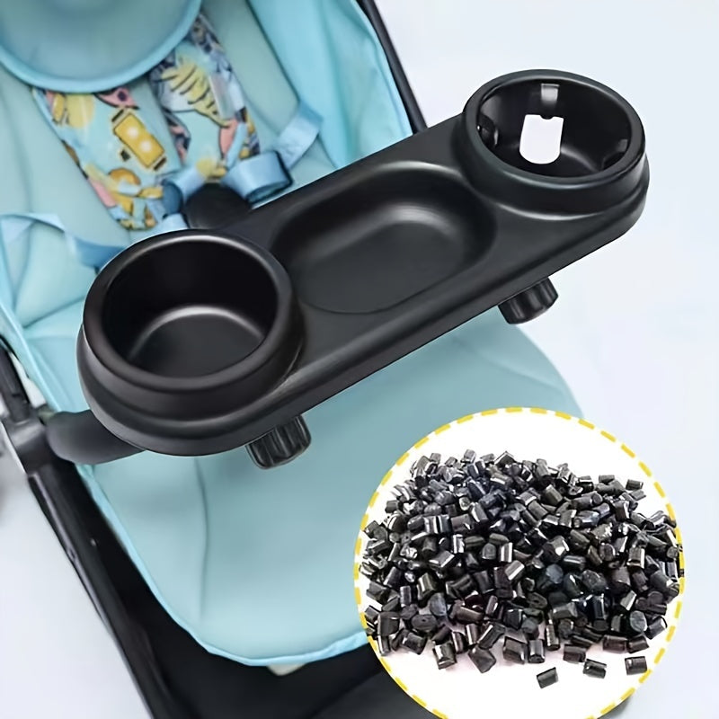 Universal Stroller Tray with Cup Holder and Snack Storage Non-Slip Removable Drink Holder
