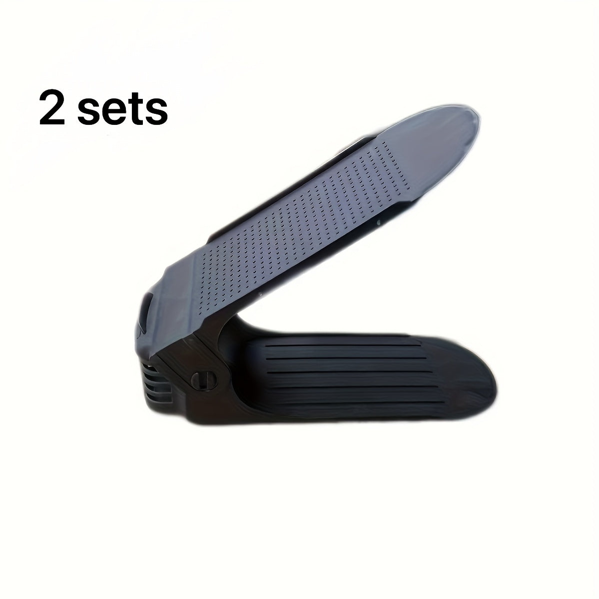 Kiyim shkaflari uchun ikki qatlamli poyabzal javoni, joyni tejash, sozlanadigan darajalar