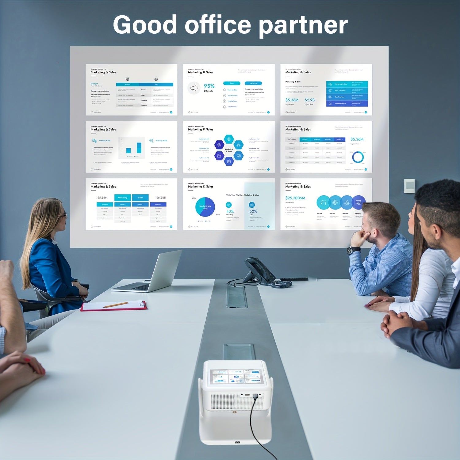 Home Theater Projector 4K Touchscreen Android 12 Portable HD 400 ANSI Brightness