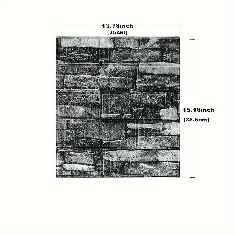 20/40pcs 3D Brick Foam Wall Stickers Waterproof Peel and Stick Tiles for Kitchen Bathroom Living Room Hallway