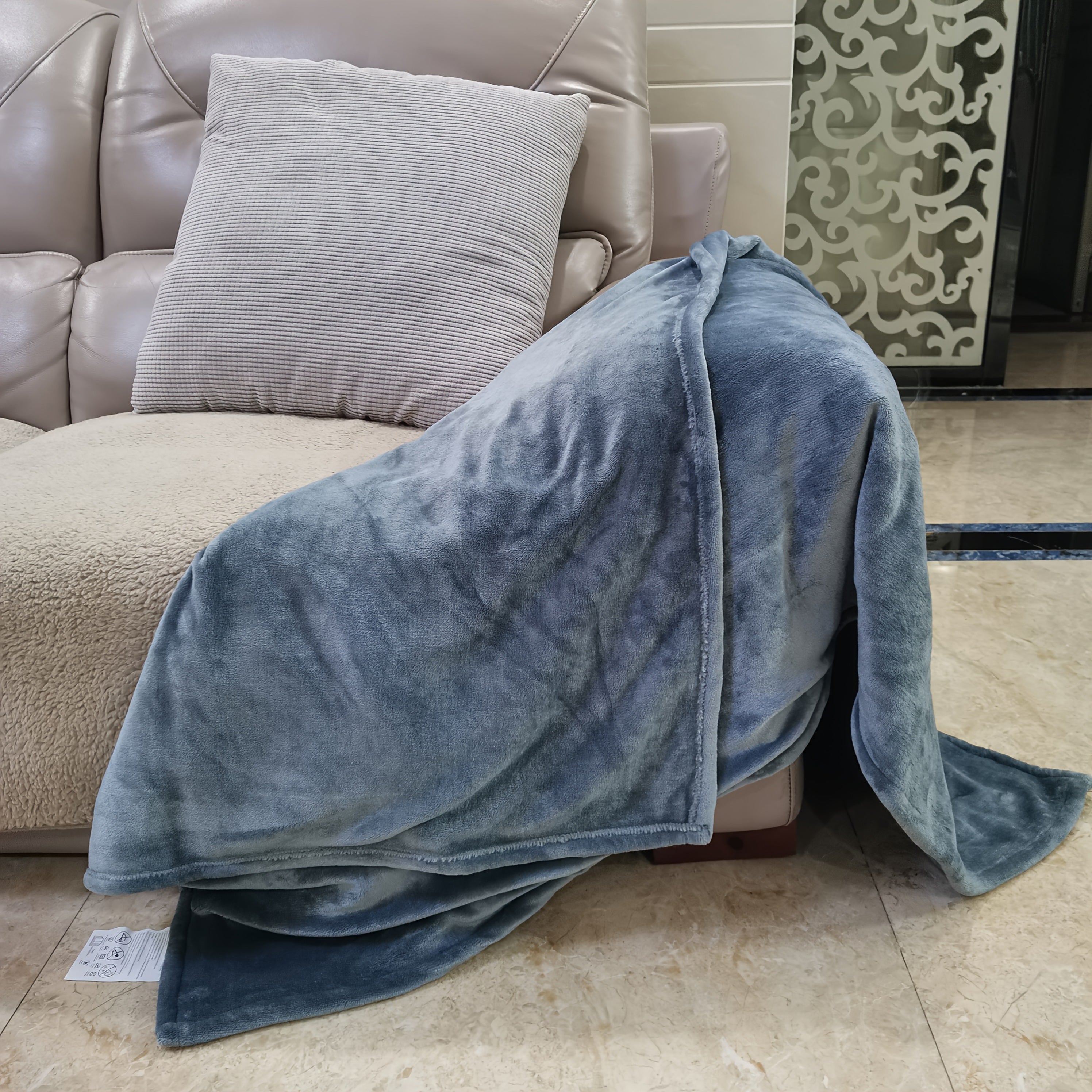 Серый электроплед для автомобиля 30 Вт, нагреваемое одеяло, мягкое, теплое, из синтетического волокна