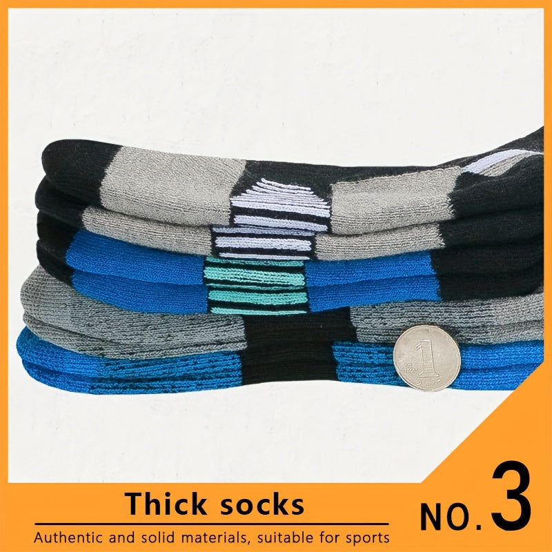 Men's Thickened Long Tube Motorcycle Socks Sports Sweat-Absorbent Warm