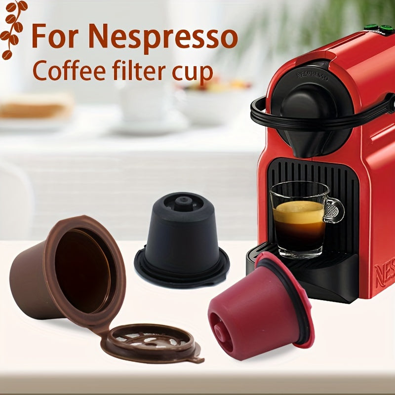 Three-Piece Reusable Coffee Capsule Shells for Nespresso with Filters