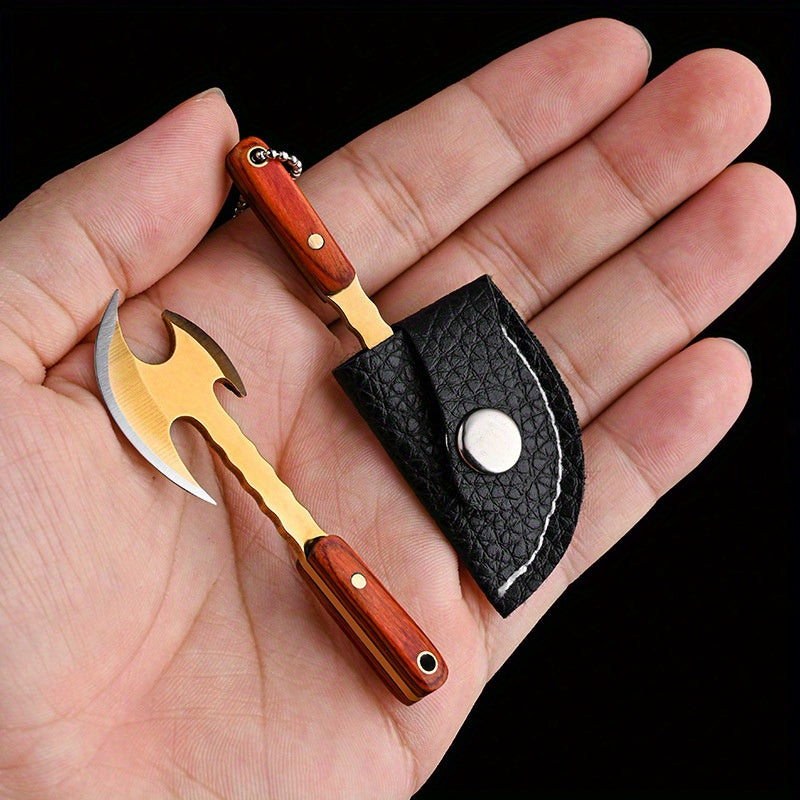 Men's Outdoor Keychain Tool Mini EDC Knife Small Kitchen Use Compact Black