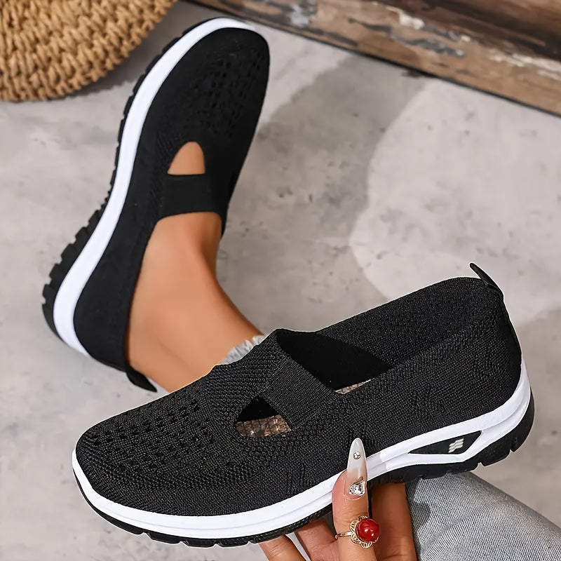 Women's Slip-On Sneakers Breathable Fabric Soft Sole Casual Shoes
