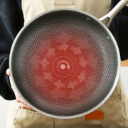 Ko'p funksiyali zanglamas po'latdan yasalgan qozon - yopishqoq, mukammal qovurish va steak pishirish uchun asal to'pi naqshi - har qanday turdagi taomlar, uyda foydalanish uchun, ko'p maqsadli, ixcham qozon.