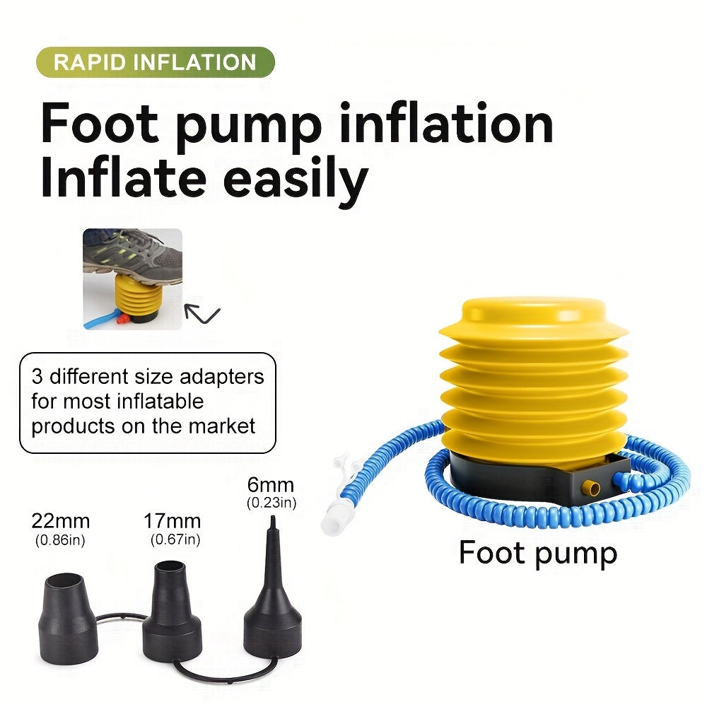 Inflatable Lazy Sofa with Footstool Foldable Portable Gray for Bedroom Balcony Office Outdoor Travel Camping