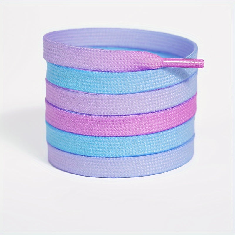 Unisex Canvas Shoelaces Vibrant Tie-Dye Multicolor for Sneakers and Sports