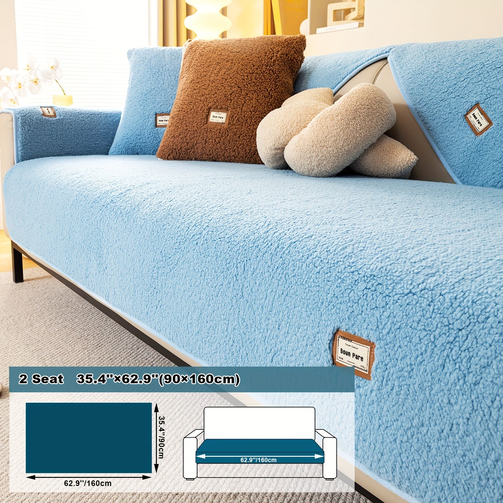 Чехол на диван для питомцев, толстый, нескользящий, плюшевый, защитный для мебели