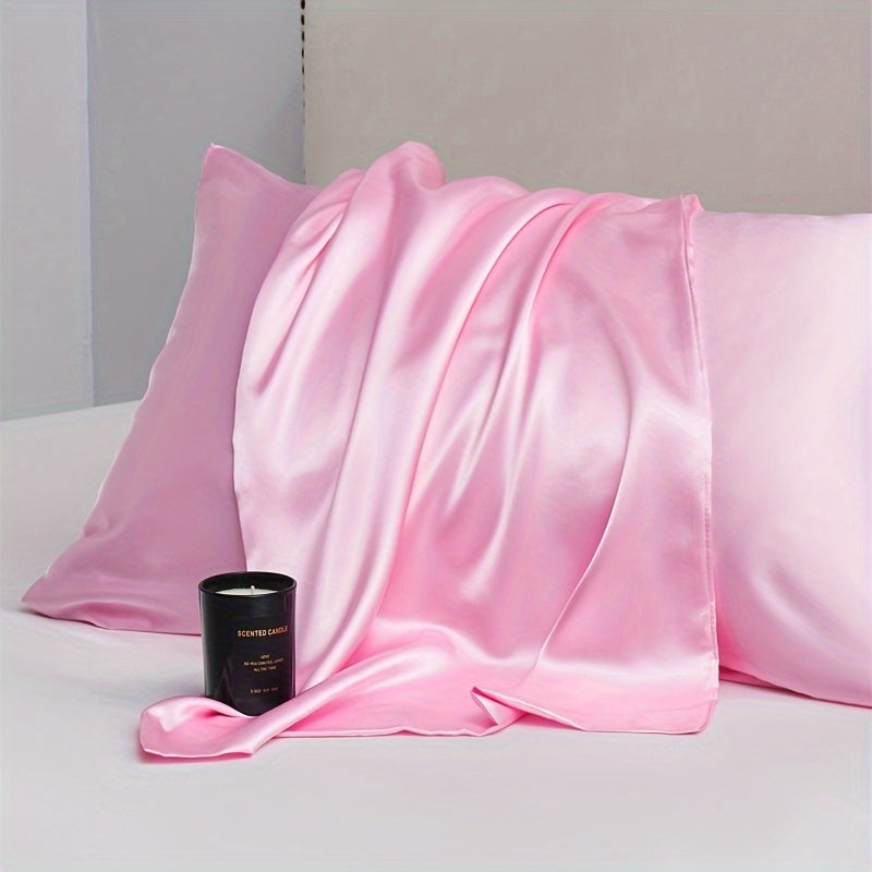 Satin Pillowcase with Hidden Zipper Breathable Silky Smooth for Bedroom Decor