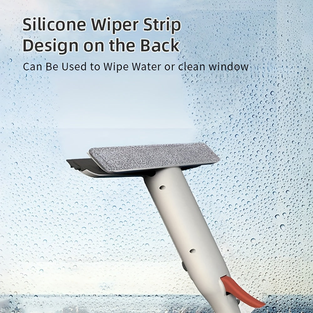 Multi-Functional Window Spray Mop with Silicone Squeegee for Floors and Windows